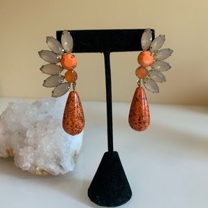 Fashion Orange Statement Earrings